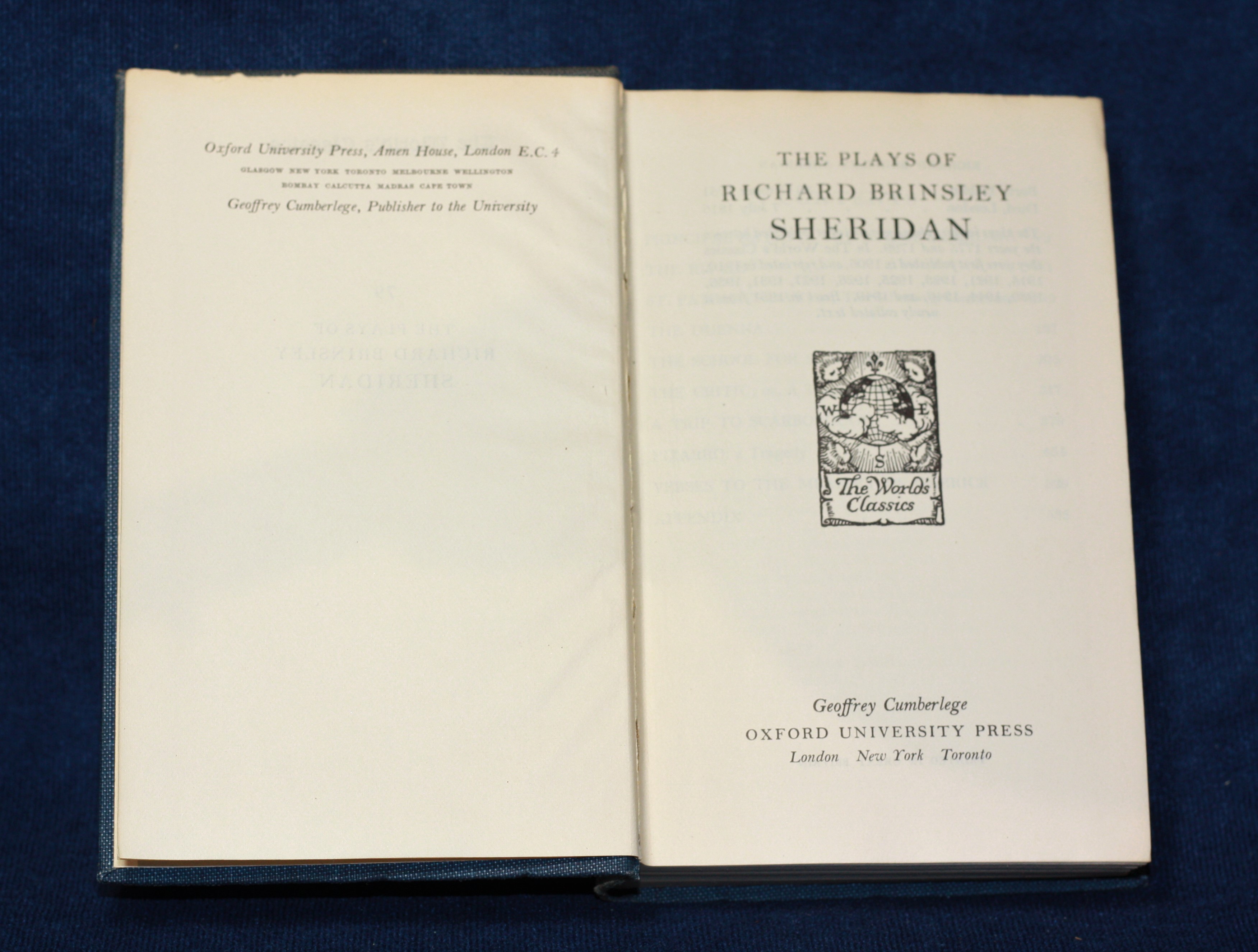 The Plays Of Richard Brinsley Sheridan - All Things UK