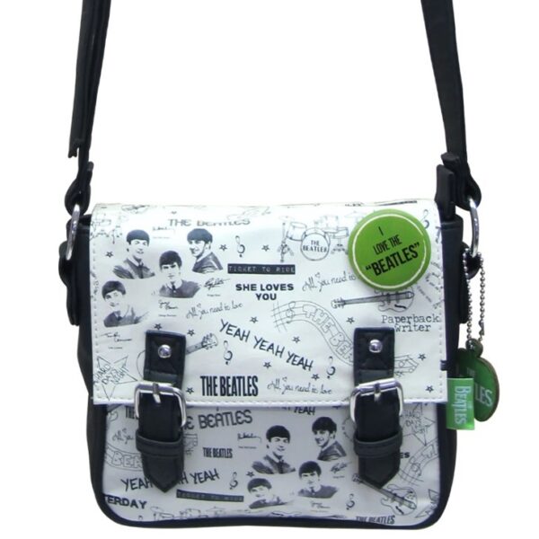 All Things UK - The Beatles Graffiti Mini Bag front